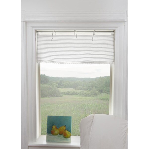Heritage Lace 45 x 16 in. Crochet Envy Pintuck Valance, Natural CEPT-4516NA - main